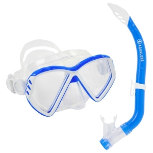 Potápačský/šnorchlovací set - AQUALUNG-CUB COMBO TRANSPARENT BLUE Modrá M/L