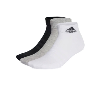 Ponožky - ADIDAS-C SPW ANK 3P-3 pack-MGREYH/WHITE/BLACK Biela 46/48