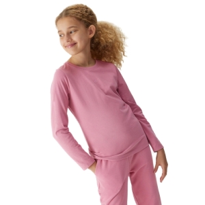 Dievčenské tričko s dlhým rukávom - 4F-LONGSLEEVE-JAW23TLONF141-54S-PINK Ružová 164