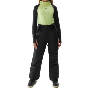 Dievčenské lyžiarske nohavice - 4F-TROUSERS FNK-JAW23TFTRF353-21S-BLACK Čierna 164