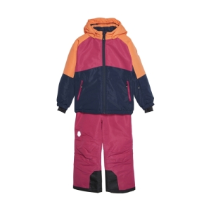 Dievčenský set lyžiarskej bundy s nohavicami - COLOR KIDS-Ski Set - Colorblock, vivacious Ružová 164