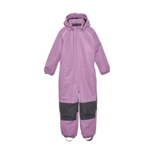 Dievčenský zimný overal - COLOR KIDS-Coverall W. Contrast, argyle purple Fialová 98