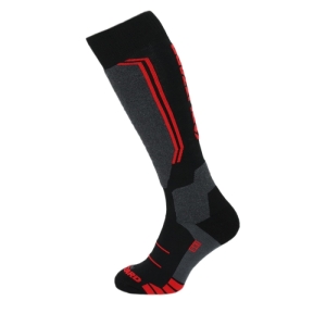 Lyžiarske podkolienky (ponožky) - BLIZZARD-Allround wool ski socks,black/anthracite/red Čierna 35/38