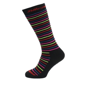 Juniorské lyžiarske podkolienky (ponožky) - BLIZZARD-Viva Allround ski socks junior, black/rainbow stripes Čierna 30/32