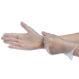 Ochranné rukavice - EXISPORT-PVC rukavice (100ks balenie) Biela M