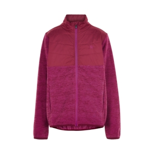 Dievčenská flisová mikina so zipsom - COLOR KIDS-Fleece jacket w/Solid Effect -Beet Red Ružová 116