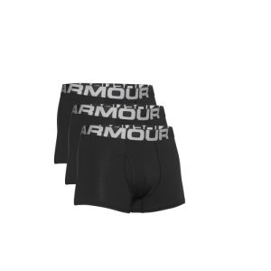 Pánske boxerky - UNDER ARMOUR-UA Charged Cotton 3in 3 Pack-BLK 001 Čierna L