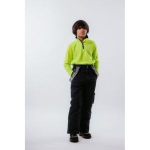 Chlapčenská lyžiarska flisová mikina - AUTHORITY KIDS-F-MISKO_neon green Zelená 164/170