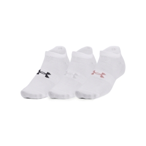Ponožky - UNDER ARMOUR-UA Essential No Show 3 pack-WHT-1361459-100 Biela 36/41