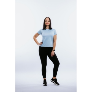 Dámske bežecké tričko s krátkym rukávom - ANTA-SS Tee-862225104-6-SS22_Q2-Heather Blue Modrá XL
