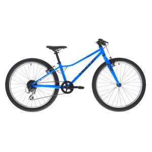 Juniorský horský bicykel - AMULET-24 Tomcat SH, aqua blue/black, 2023 Modrá 24" 24"