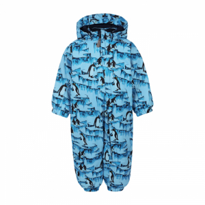 Chlapčenský zimný overal - COLOR KIDS-Coverall, AOP, AF 10.000, light blue Modrá 92