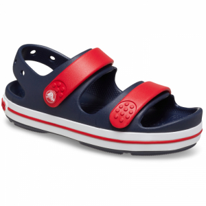 Chlapčenské sandále - CROCS-Crocband Cruiser Sandal K navy/varsity red Modrá 34/35