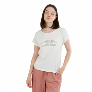 Dámske turistické tričko s krátkym rukávom - FUNDANGO-Atmos T-shirt-170-stone Béžová L
