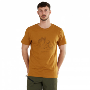 Pánske turistické tričko s krátkym rukávom - FUNDANGO-Legend T-shirt-240-mustard Žltá XXL