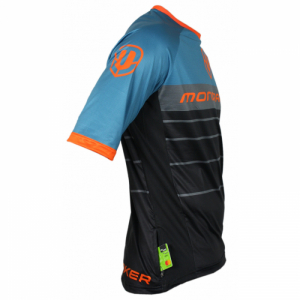 Cyklistický dres s krátkym rukávom - MONDRAKER-Enduro - Trail - Jerseyshort - black/petroleum/orange Modrá S 1