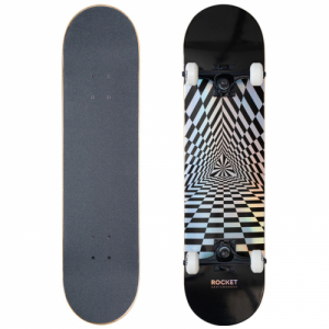 Skateboard - ROCKET-Prism Foil Silver 7.75 IN Čierna