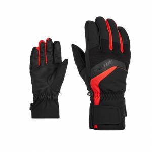 Pánske lyžiarske rukavice - ZIENER-GABINO-801035-12421-black/red Čierna 10,5