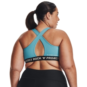 Dámska tréningová športová podprsenka - UNDER ARMOUR PROJECT ROCK-UA PROJECT ROCK Crsbck Bra TG-BLU Modrá L 4