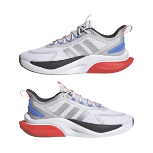 Pánska rekreačná obuv - ADIDAS-AlphaBounce+ cloud white/silver metallic/blue fusion Biela 46 3