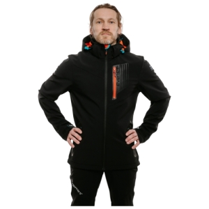 Pánska turistická softshellová bunda - EVERETT-SoftX jacket M black Čierna 3XL 2023