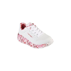 Dievčenská rekreačná obuv - SKECHERS-Uno Lite Lovely Luv white/red Biela 39