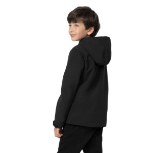 Chlapčenská turistická softshellová bunda - 4F-SOFTSHELL JACKET M091-20S-DEEP BLACK Čierna 164 1
