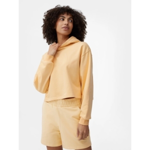 Dámska mikina s kapucňou - 4F-SWEATSHIRT F244-73S-LIGHT LEMON Žltá M 1