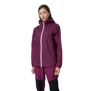 Dámska turistická bunda - 4F-JACKET F025-53S-DARK PINK Ružová XL