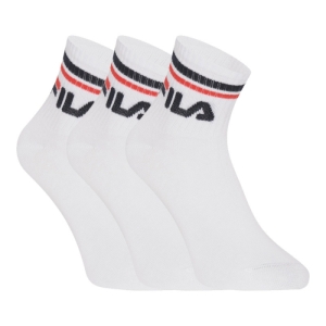 Ponožky - FILA-F9398 SOCKS QUARTER PLAIN - WHITE 3 PACK Biela 39/42