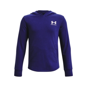 Chlapčenská mikina s kapucňou - UNDER ARMOUR-UA Rival Terry Hoodie-BLU Modrá 160/170