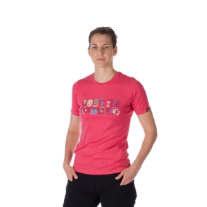 Dámske turistické tričko s krátkym rukávom - NORTHFINDER-MINNIE-634-pinkmelange Ružová M