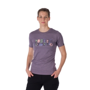 Dámske turistické tričko s krátkym rukávom - NORTHFINDER-MINNIE-559-purplemelange Fialová L