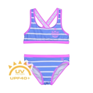 Dievčenské plavky - COLOR KIDS-Bikini - AOP, azure blue Modrá 164