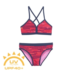 Dievčenské plavky - COLOR KIDS-Bikini - AOP, diva pink Ružová 164