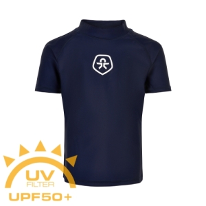 Chlapčenské tričko na kúpanie - COLOR KIDS-T-shirt solid UPF 50+, dress blues Modrá 152