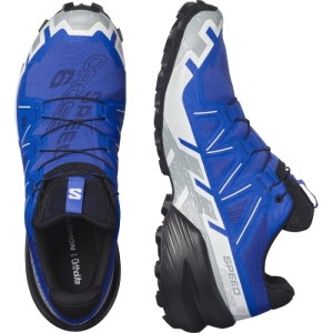 Pánska bežecká trailová obuv - SALOMON-Speedcross 6 GTX nautical blue/black/white Modrá 46 2/3 3