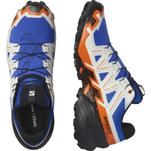 Pánska bežecká trailová obuv - SALOMON-Speedcross 6 lapis blue/black/scarlet ibis Modrá 44 2/3 3