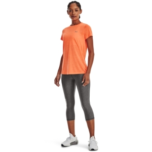Dámske tréningové tričko s krátkym rukávom - UNDER ARMOUR-Tech SSC - Twist-ORG Oranžová M 3