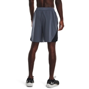 Pánske bežecké kraťasy - UNDER ARMOUR-UA LAUNCH 7 inch 2-IN-1 SHORT-GRY Šedá L 1