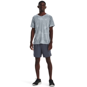 Pánske bežecké kraťasy - UNDER ARMOUR-UA LAUNCH 7 inch 2-IN-1 SHORT-GRY Šedá L 2