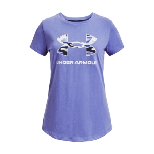 Dievčenské tričko s krátkym rukávom - UNDER ARMOUR-UA SPORTSTYLE LOGO SS-BLU-1361182-495 Modrá 149/160