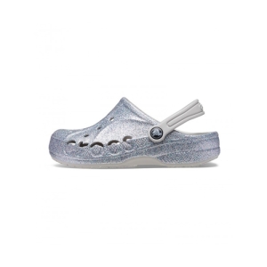 Dievčenské kroksy (rekreačná obuv) - CROCS-Baya Glitter Clog T silver Strieborná 27/28 2