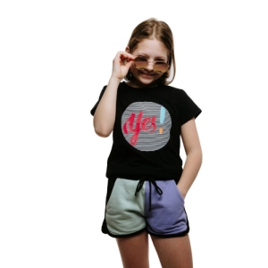 Dievčenské tričko s krátkym rukávom - AUTHORITY-T-YES G black Čierna 140/146 2023 2