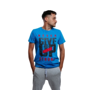 Pánske tričko s krátkym rukávom - AUTHORITY-T-GIVE UP M blue Modrá XL 2023