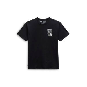 Pánske tričko s krátkym rukávom - VANS-OFF THE WALL STACKED TYPED SS TEE-BLACK Čierna XL