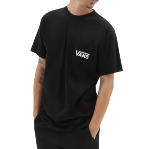 Pánske tričko s krátkym rukávom - VANS-STYLE 76 BACK SS TEE-BLACK-WHITE Čierna XS