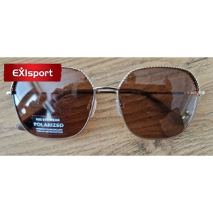 Dámske slnečné okuliare - H.I.S. POLARIZED-HPS04125-3, gold-beige, brown POL, 57-15-142 Žltá 57-15-142 1