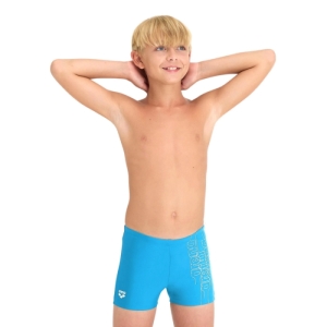 Juniorské plavecké boxerky - ARENA-BOYS SWIM SHORT GRAPHIC Blue Modrá 128