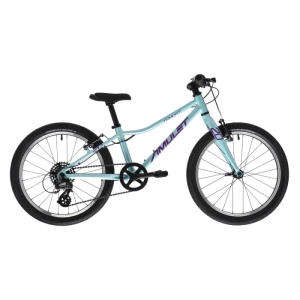 Dievčenský horský bicykel - AMULET-20 Tomcat SH, celeste blue/purple, size 20, 2023 Modrá 20" 20"